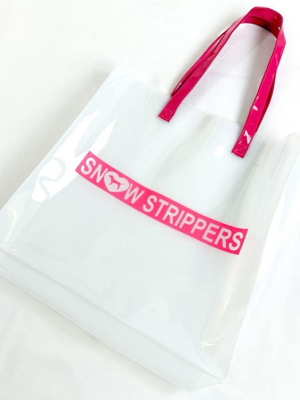 Y2K Snow Strippers Clear Plastic Tote Bag